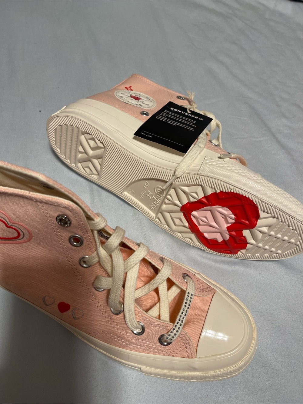 Converse Chuck 70 Hi Sneakers - Pink and Cream